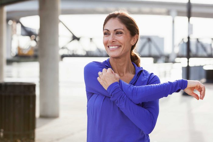 woman stretching
