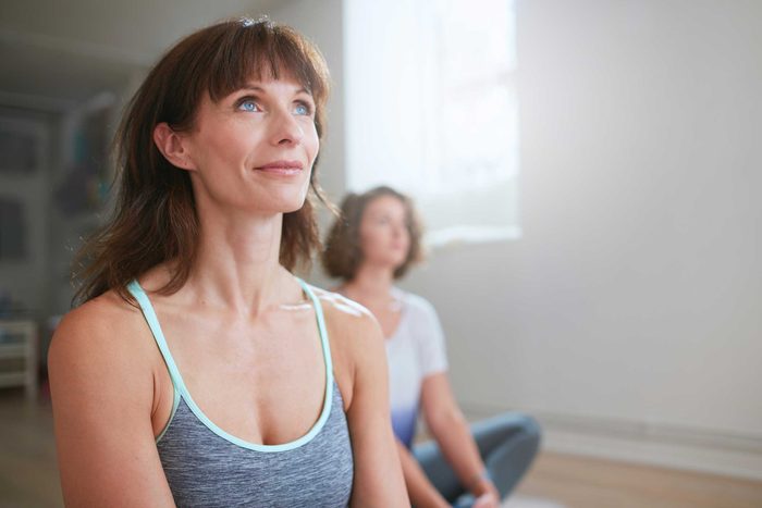 woman meditating