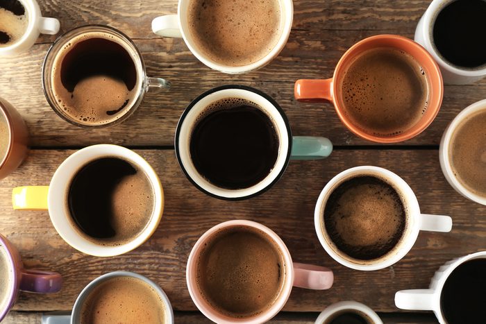 mugs of hot coffee