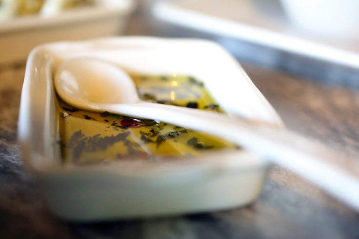 Oil-based dressing.