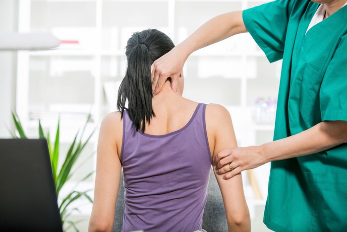woman getting massage