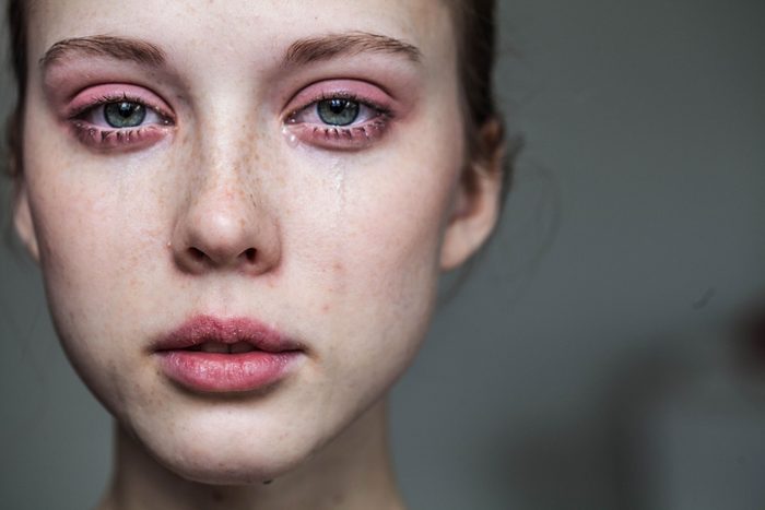 woman crying
