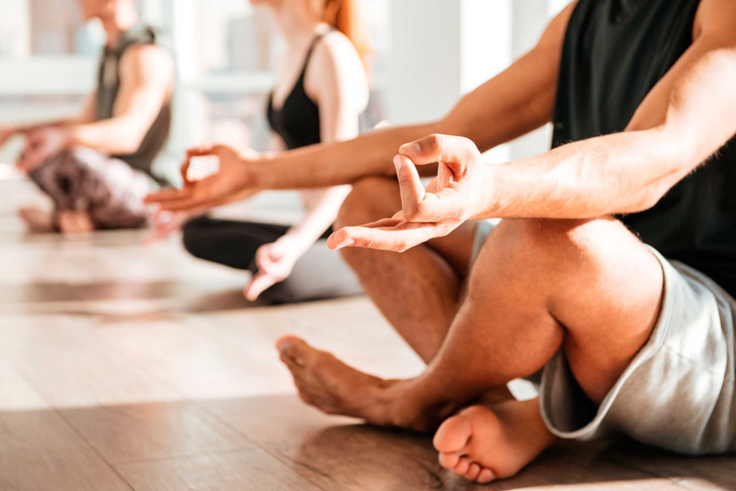 people doing yoga