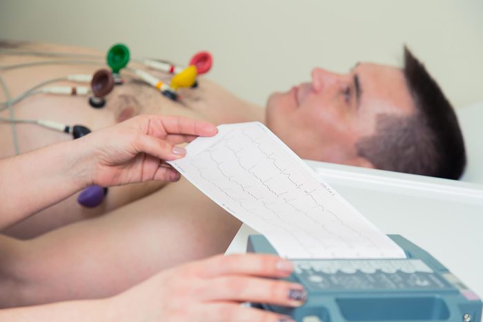 man getting EKG