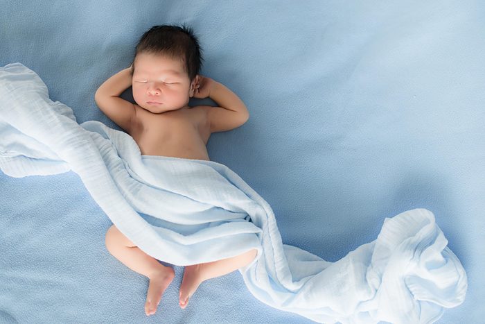 baby with blanket