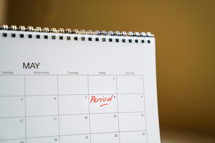 calendar for menstrual cycle