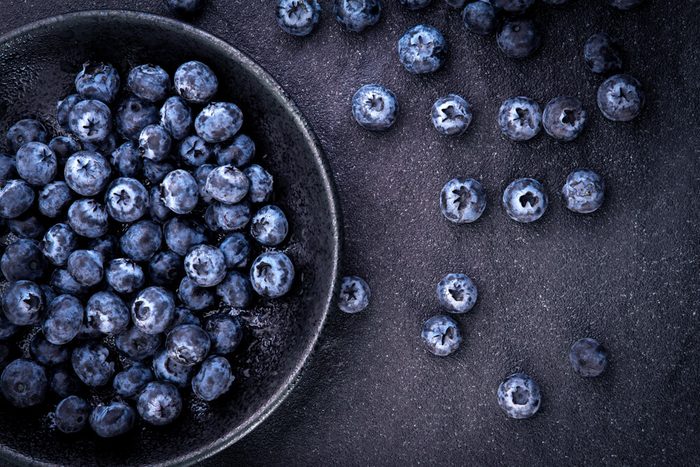 fresh picked blueberries
