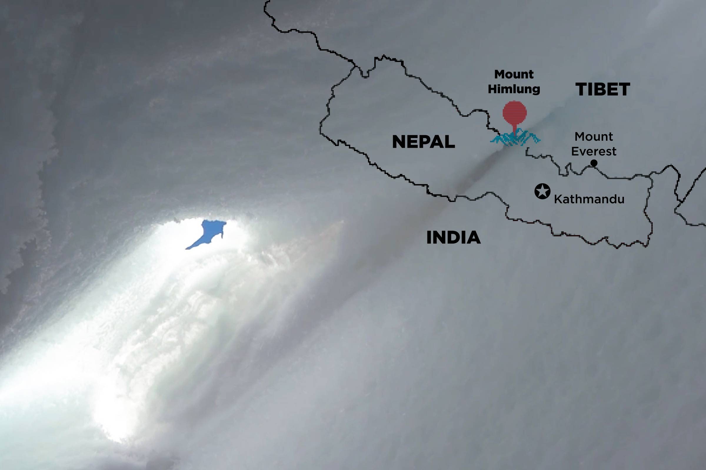 map of Mount Himlung