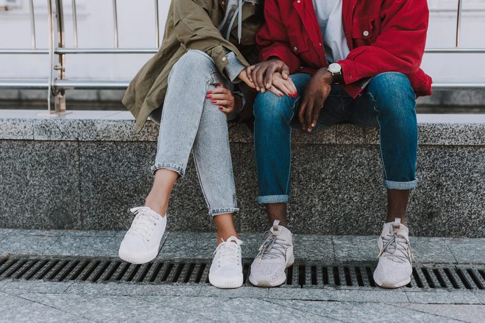 friends couple hold hands love