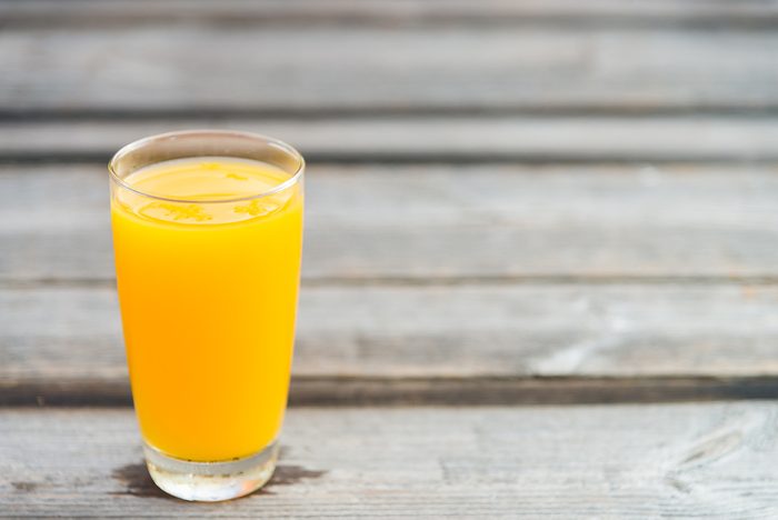 Orange juice glass