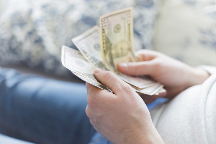 man holding money
