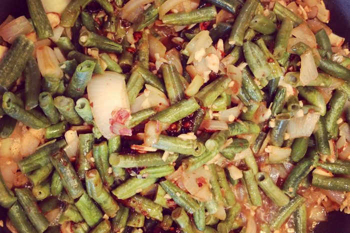 Vegetable Fried Rice with Almond Teriyaki Sauce.