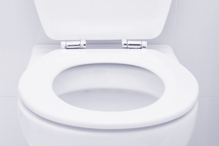 White toilet in the bathroom