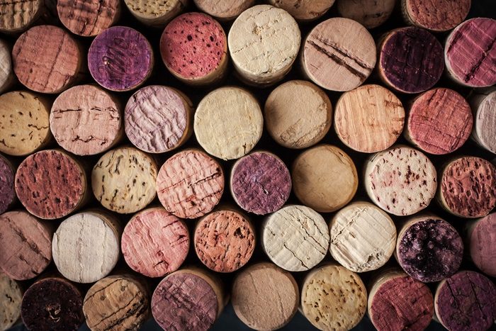Wine corks background horizontal