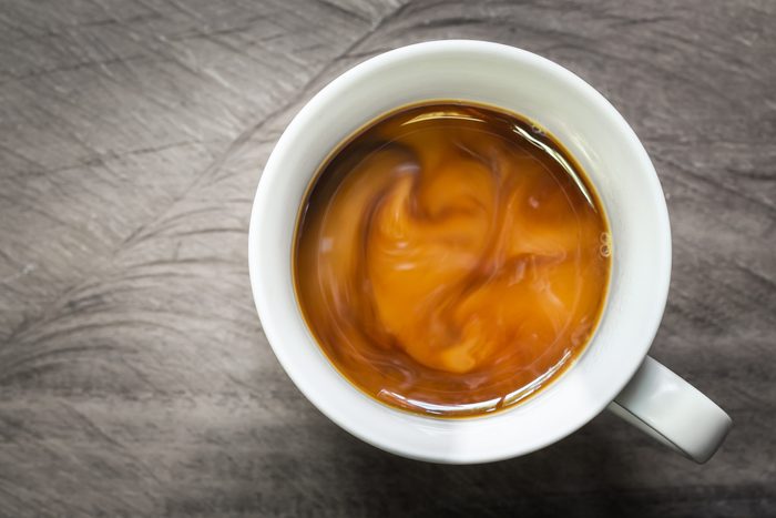 cup of coffee overhead