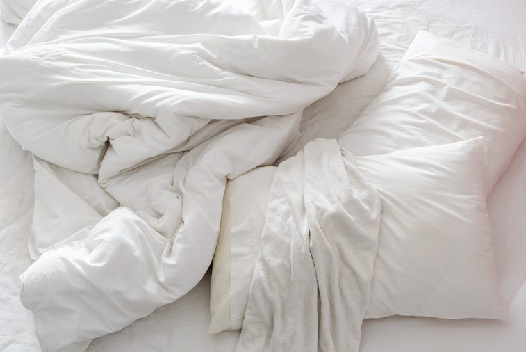 Unmade bed