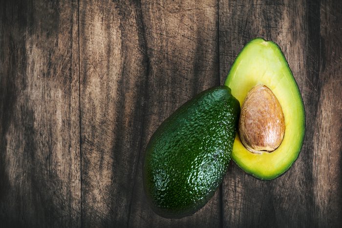 Halved avocado
