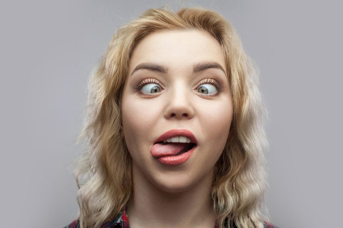 crossing eyes