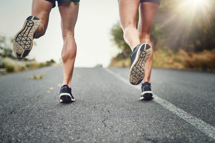 running outside