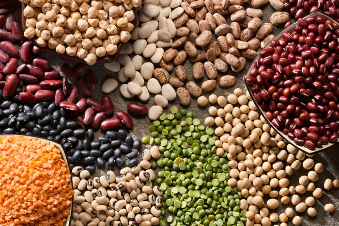 variety of legumes from above