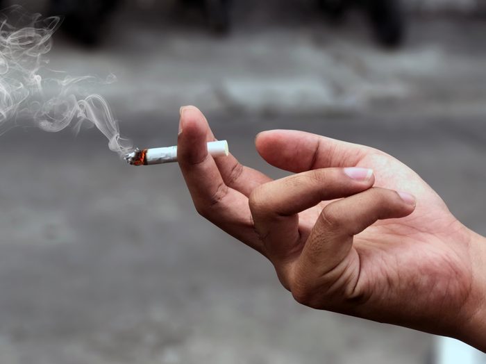 Smoking a Cigarette