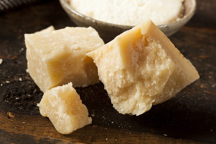 Gourmet Organic Parmesan Cheese on a Background