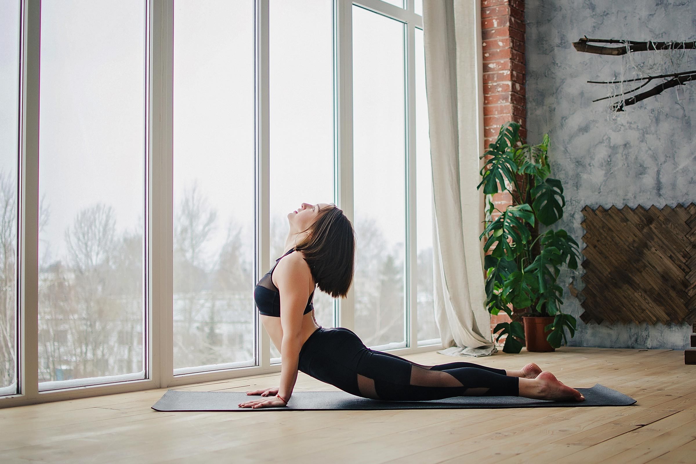 woman doing yoga 