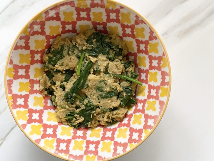 curry and spinach