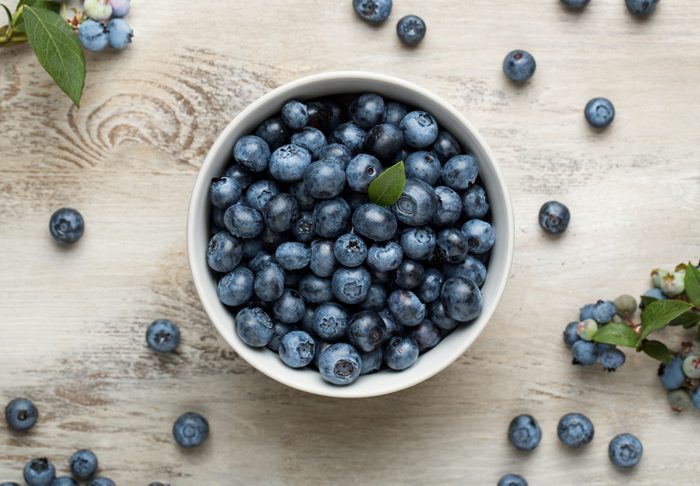 Bowl of blueberries