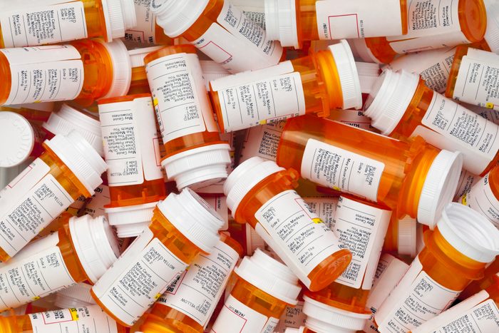 Dozens of Prescription Pill Bottles