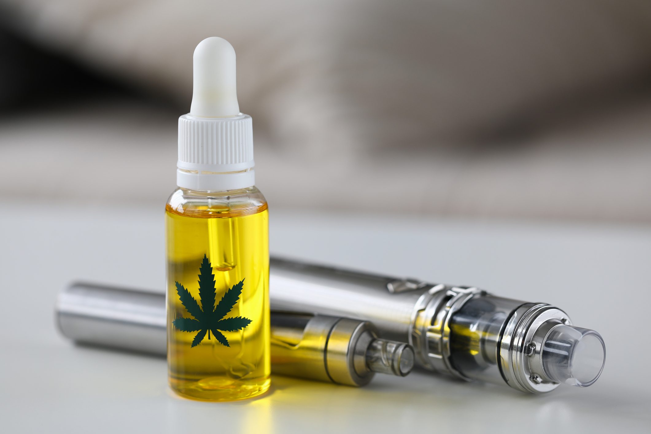 Medical marijuana treatment concept