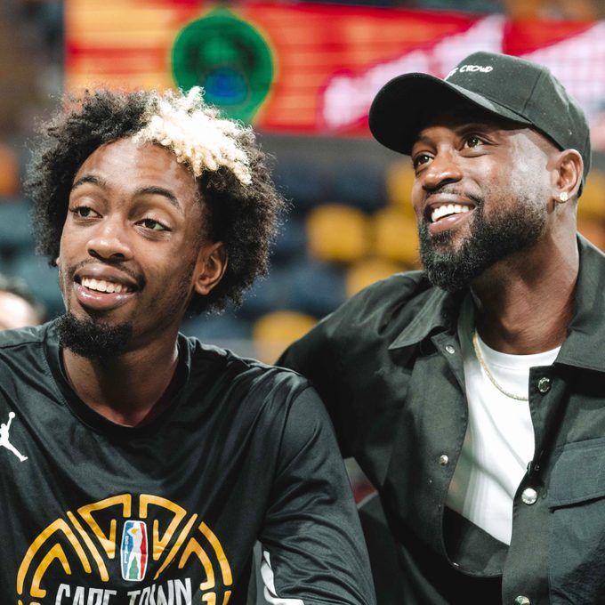 Dwyane Wade and son