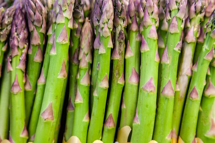 Close up of green asparagus