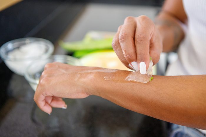 preparation of aloe vera for cosmetic use