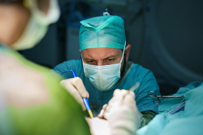 cauterisation procedure during surgery